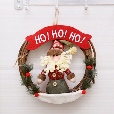 Julepynt, rattanringe, guirlander, dørhængere, plys Christma