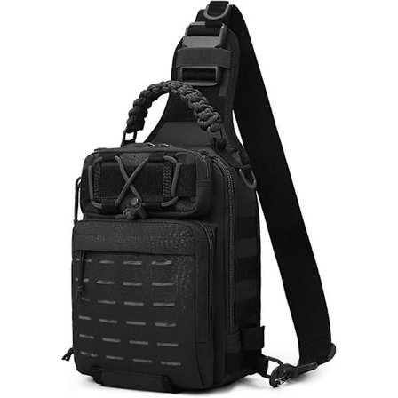 Fiske Ryggsäck Fiske Sling Bag Fiske Ryggsäck med Spöhållare Fiskeutrustning Förvaringsväska