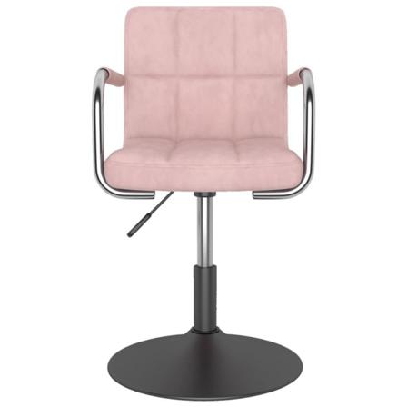 Vidaxl Snurrbara Matstolar 6 St Rosa Sammet Rosa