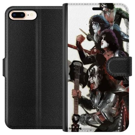 Kompatibelt Plånboksfodral till Apple Apple iPhone 7 Plus Kizz Hårdrock Rockmusik Band Klassisk