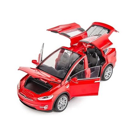 1/32 Tesla Model X 90d SUV Leikkiautomalli Valettu Metalli Miniatyyri Ääni & Valo Vetotakaisin 1:32 Kokoelma Lahja Pojalle Lapselle
