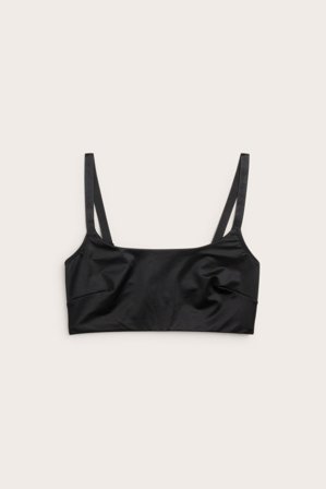 Kappahl | Stanik bez wyściółki, z mikrosatyny | Czarne