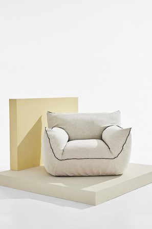 Pastill - Gia fåtölj i linne - Beige - Fåtöljer - Från Homeroom