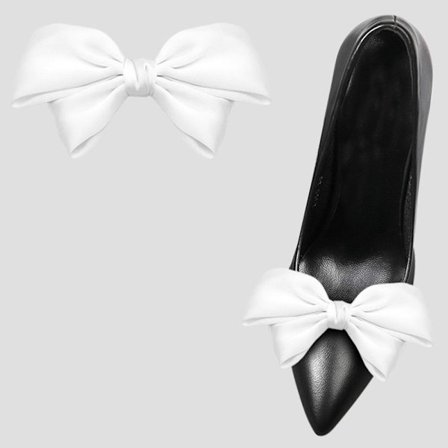 2stk Skoklips sjarmspenne HVIT