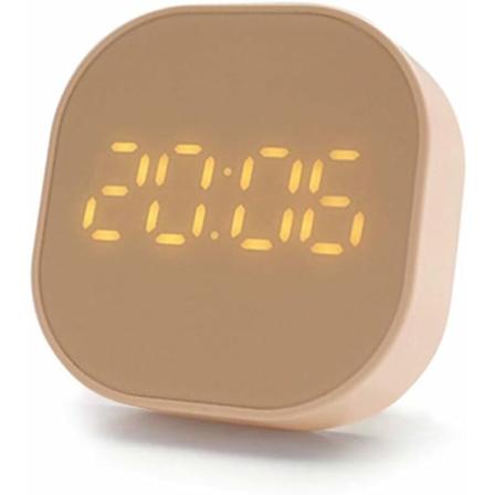 Pieni digitaalinen herätyskello lapsille, kovaäänisellä ei-naksahtelevalla LED-herätyksellä, 2 herätysasetusta, USB/paristokäyttöinen, 12/24H, °C/°F (