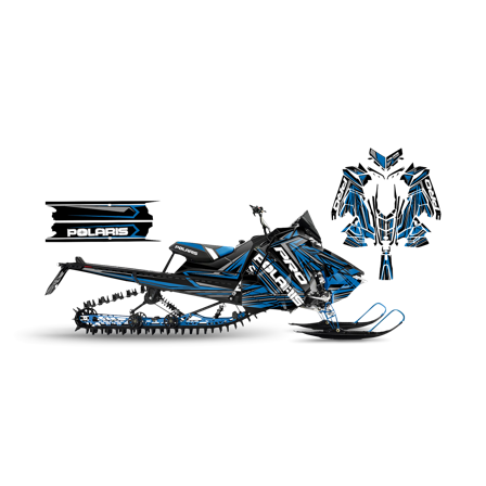Dekalkit SweTown Barely Blå - Polaris Axys 600 Rush Pro-X 2015-2016