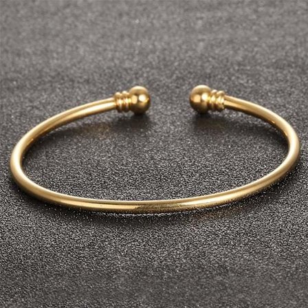 Kvinnor Koppar Guldförgylld Armband Slät Vridmoment Armband Justerbar
