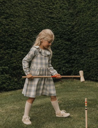 Garbo&Friends Flannel Long Sleeve Dress - Cream - 122/128