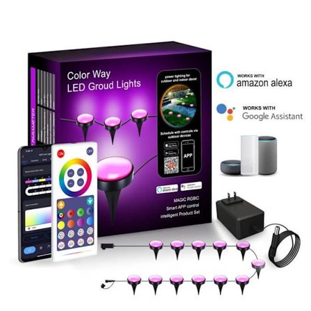 RGBIC LED Ljusslinga för Trädgård - BLEOSAN - 10m/15 Spots - 16 Miljoner Färger - Vattentät IP67