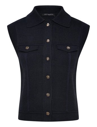 French Connection | Roland Knit Collared Gilet | S