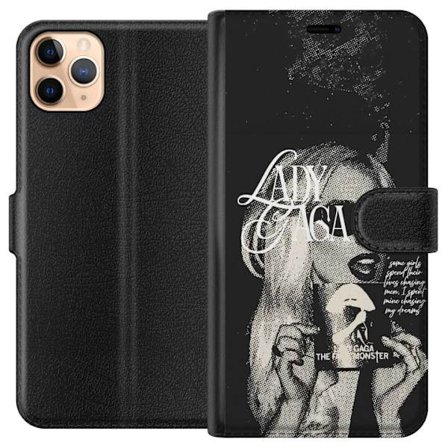 Kompatibelt Lommeboketui til Apple iPhone 11 Pro Max Lady Gaga svart-hvit retroplakat med solbriller og popkonst-estetikk