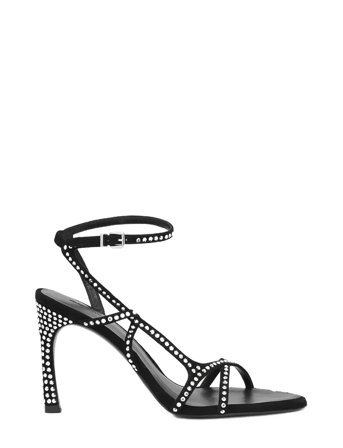 ROTATE Birger Christensen Rhinestone Sandal - Black - 39