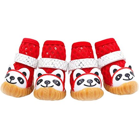 2 paria koiran tossuja, liukueste koiran sukat, koiran kengät, isot koirat, lemmikkieläinten saappaat, punaiset koiran sukat 2 #