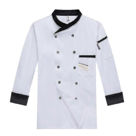 Efterårs- og vinterkokkearbejdstøj til mænd, langærmet hotelrestaurantkøkken, efterårskokketøj til kvinder - Sy 2XL