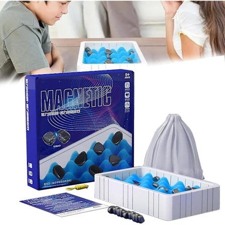 Magnetisk skakspil, 2023 magnetisk brætspil, sjovt bordmagnetsspil med 20 magneter, strategispil til børn og voksne familieselskabsspil
