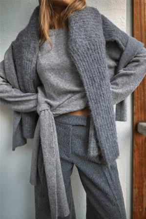 The Hanna Schönberg Edit Stickad tröja - Tröjor - Grå - XS (EU 32)
