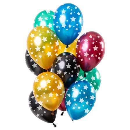 Balloner med Stjerner Metallic Mix