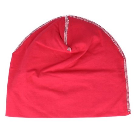 Beechfield - Röd traditionalbeanie Beanie - Classic Red/White Hemsedal Cotton Beanie @ Hatstore