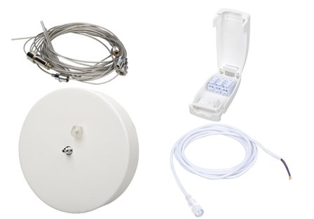 Aneta Lighting RING 36/600 WIRE Takhenging for plafond RING 36/600, 5 m Hvit, Belysning