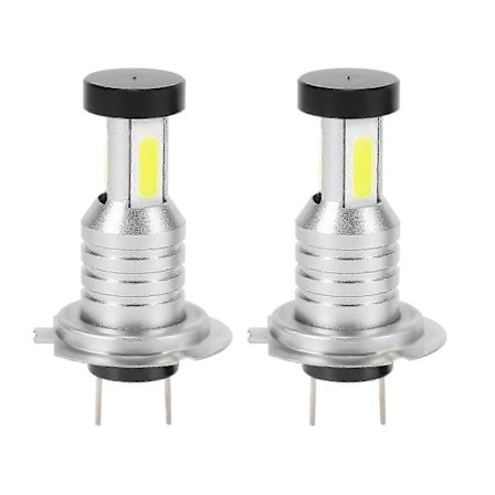 2x H7 LED Strålkastarlampa Kit Helljus Halvljus 100w 30000lm 6000k Vit silver