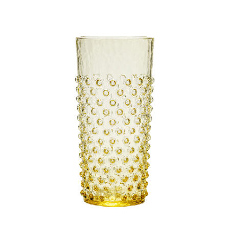 In Flore Cecilia Dricksglas Höga, 2-pack Glas Gul 14cm