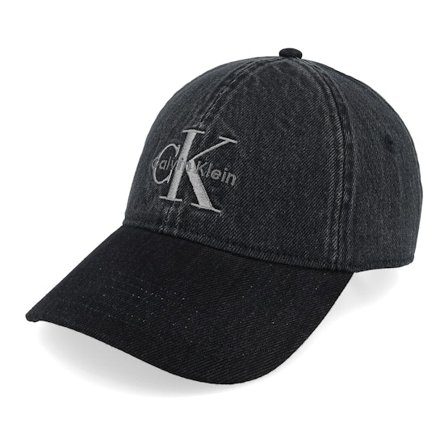 Calvin Klein - Schwarz unconstructed Cap - Mnlg Embrodery Denim Bsb Black Dat Cap / Unstructured @ Hatstore