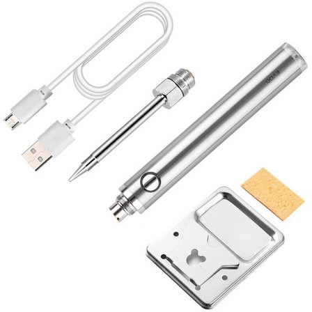 Juotettava kolvi, ladattava juotoskolvi, USB-hitsauskolvi, 510-liitäntä, juotoskolvin kärki - pyöreä kärki