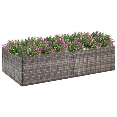 Vidaxl Odlingslåda Grå 157x80x40 Cm Konstrotting Grå