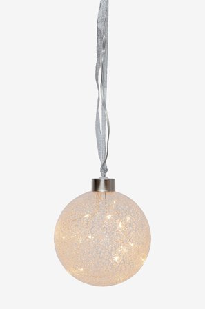 Star Trading - Lasipalo Glow Snow - Valkoinen - Joulun koristevalot - - Homeroom