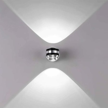 6W LED innendørs vegglampe dekorativ lampe moderne kreativ original belysningsdesign lys aluminium for soverom hjem gang stue kald hvit