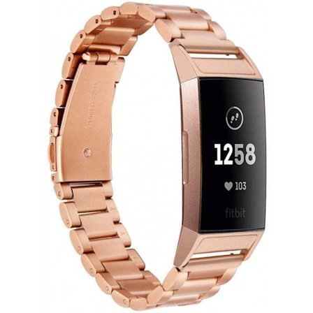 Metallarmband Fitbit Charge 3 Rosegold