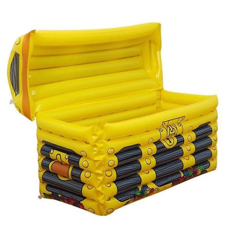 Uppblåsbar Skattkista Ishink Isdrycker Juicepress Frukthållare Rolig Festlig Hawaii Strandparty