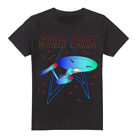Star Trek Herr Neon T-Shirt 4XL Svart