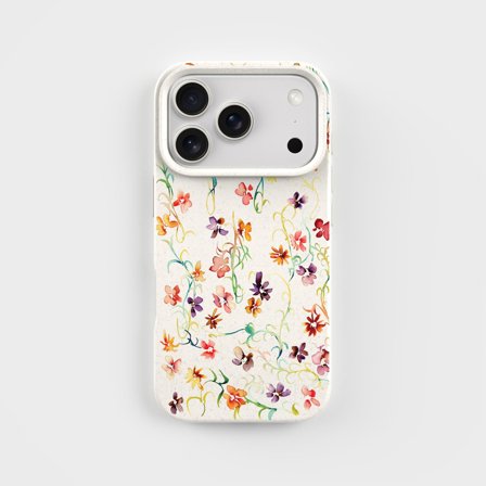 Eco-Friendly PLNTPRTCT Phone Case Teal Blush, Made with Plants, iPhone 17 Pro