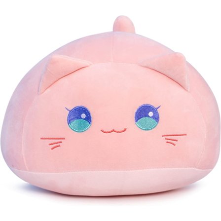 Rosa katt plysch stor katt plysch kudde animerad katt plysch leksak