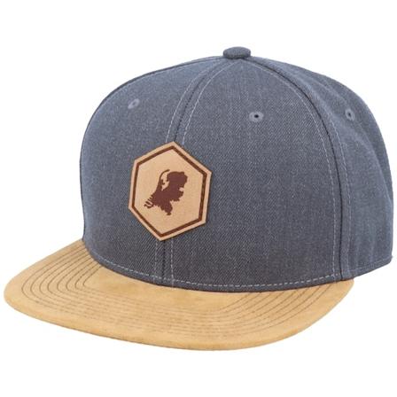 Iconic - Grå snapback Keps - Netherlands Map Patch Dark Heather Grey/Suede Snapback @ Hatstore