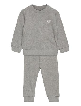 Hmlsanto Crew Suit Sets Sweatsuits Harmaa Hummel
