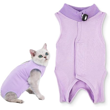 Katte restitutionsdragt, kæledyrstøj, katte tights, killingetøj, abdominale sår eller hudsygdomme (til 2-4 kg)