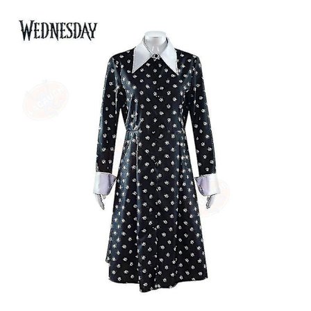 Wednesday Addams The Addams Family Nevermore Kostyme Uniform Dresssett Kvinneklær