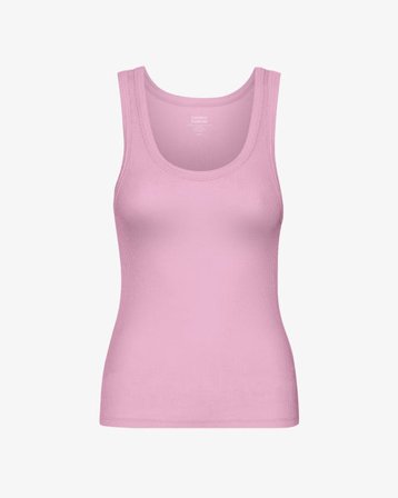 Women Organic Rib Tank Top - Cherry Blossom
