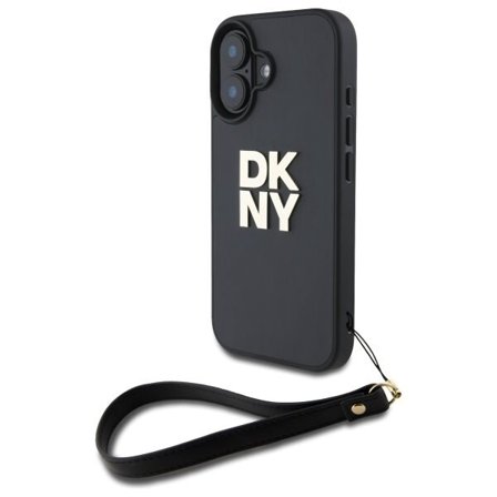 DKNY Håndledsrem Stock Logo iPhone 16 Etui - Sort
