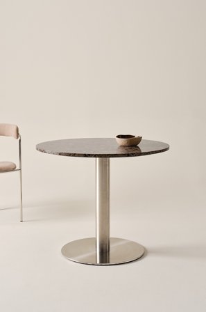 Jotex - Rundt Spisebord ø 89 Cm Brun/terrazzo - TERRACINA - Kjøp Spisebord hos Jotex