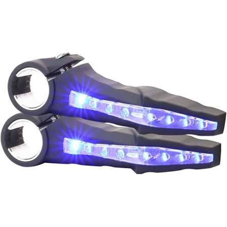 Styrelys, 2 stk. Frontlykt LED Sykkelindikatorlys Blinklys Posisjonslys for sykler med 22 mm diameter Blue