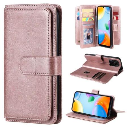 SKALO Xiaomi Redmi 10C 10-RUM Flip Cover - Rosa guld Pink gold
