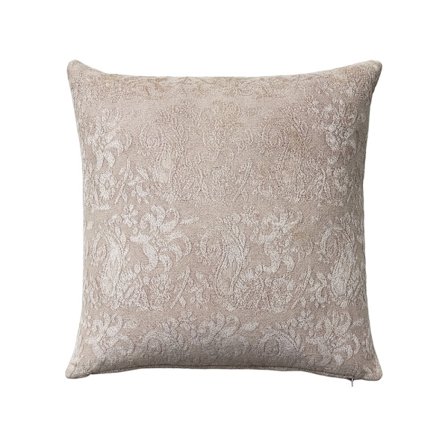 Dekorativ pude 50x50cm bomuld viskose beige