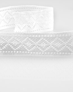 Blonde Lige kant hvid Hvid/beige - TrendTex