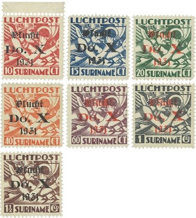 Suriname 1931 - NVPH LP 8-14 - Ubrugt