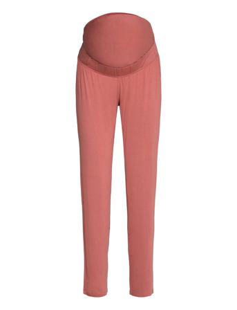 Night Trousers Mom Mia Bukser Med Lige Ben Lyserød Lindex