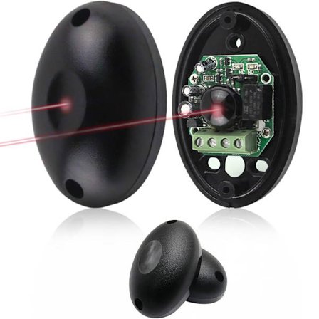 Par med universelle infrarøde fotoceller 12/24 V AC DC for automatisk port og garasje – utendørs sikkerhetssensor, rekkevidde 1 m - 20 m, IP55