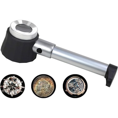 45X Ruostumattomasta Teräksestä Valmistettu Luppi Kolikoiden, Timanttien Ja Korujen Tarkasteluun